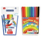 Фломастеры Centropen «Rainbow Kids», 10цв., трехгранные, смываемые, 222572 (5446)