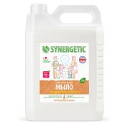 Мыло жидкое 5 л SYNERGETIC «Миндальное молочко», гипоаллергенное, биоразлагаемое, 605553 (8472)