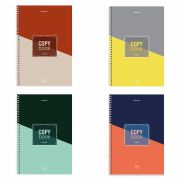 Тетрадь А4, 120 л., BRAUBERG, гребень, клетка, обложка твердая, «Office», 404073