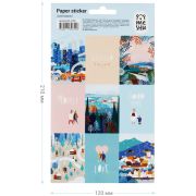 Наклейки бумажные MESHU «Cold season», 12*21см, 9 наклеек (6558)