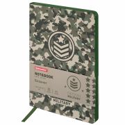 Блокнот А5, BRAUBERG VISTA «Military», под кожу, гибкий, 80 л., 112085
