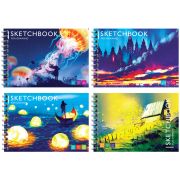 Скетчбук-блокнот 60л., А6 ArtSpace «Bright world», на гребне, 120г/м2 (4994)