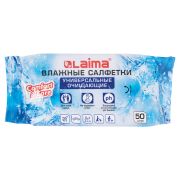 Салфетки влажные 50 шт., очищающие для всей семьи, LAIMA, 125960
