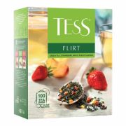 Чай TESS «Flirt» зеленый с клубникой и персиком, 100 пакетиков, 622345 (4765)