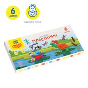 Пластилин Мульти-Пульти «Енот в сказке», 06 цветов, 72г, со стеком (7074)