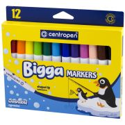 Фломастеры Centropen «Bigga Markers», 12цв., утолщенные, смываемые, 152085 (6534)
