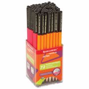 Карандаш чернографитный BRAUBERG «PREMIUM TURKEY», «Ultra», НВ, ассорти, 181570