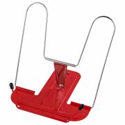 Подставка для книг и учебников BRAUBERG LINE+, металлическая, красная, 238070