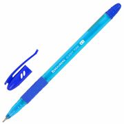 Ручка шариковая с грипом BRAUBERG GLASSY TONE, СИНЯЯ, узел 0,7 мм, линия 0,35 мм, 144108