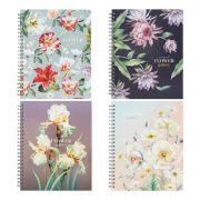 Тетрадь 80л., А5, клетка на гребне BG «Flower gallery», глянцевая ламинация, твердая обложка (7000)
