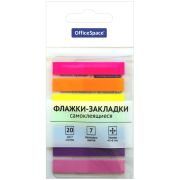 Флажки-закладки OfficeSpace, 45*8мм, 20л*7 неоновых цветов, 286506 (9273)