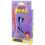 Фломастеры воздушные Centropen «AirPens Pastel», 05цв.+1 трафарет, 335988 (5185)