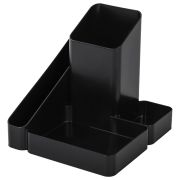 Подставка-органайзер BRAUBERG OFFICE STYLE, 4 отделения, черная, 238097 (8672)
