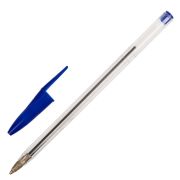 Ручка шариковая STAFF Basic Budget BP-02, СИНЯЯ, линия 0,5 мм, 143758