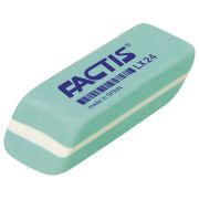 Ластик FACTIS LX 24, 55х20х12 мм, зеленый, прямоугольный, скошенные края, мягкий, 228013 (5252)