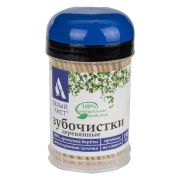 Зубочистки деревянные 190 штук в диспенсере с крышкой, БЕЛЫЙ АИСТ, берёза, 607566 (7670)