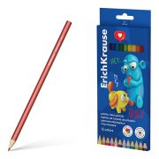 КАРАНДАШИ ЦВ. 12 ШТ, ERICHKRAUSE JOLLY FRIENDS, ПЛАСТ. ШЕСТИГРАН. 3 ММ, (7983)
