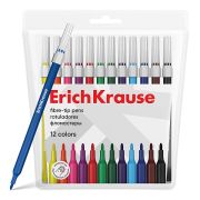 ФЛОМАСТЕРЫ НАБ. 12 ЦВ. ERICHKRAUSE LIGHT, ФУТЛЯР (8287)