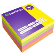 Самоклеящийся блок Berlingo «Ultra Sticky», 75*75мм, 320л., 4 неоновых цвета (3679)