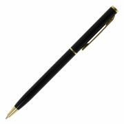 Ручка подарочная шариковая BRAUBERG Slim Black, корп.черный, узел 1мм, линия 0,7мм, синяя, 141402