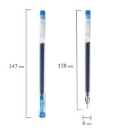 Ручка гелевая STAFF Basic GP-675, СИНЯЯ, длина письма 1000м, игол.узел 0,5мм, лин.0,35мм,143674