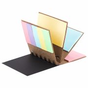 Закладки клейкие в книжке BRAUBERG PASTEL 200 штук: 50х15 мм 5цв х 25л, 50х75 мм 3 цв х 25 л, 115582