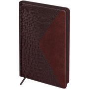 Ежедневник недат., А5, 136л., кожзам, BG «Reptile. Burgundy», цветной срез, карман (7789)