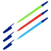 Ручка шариковая СТАММ «049» синяя, 0,7мм, неоновый микс(3520)