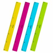 Линейка пластиковая 30 см ЮНЛАНДИЯ «Color», тонированная, (5912) 210754
