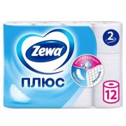 Бумага туалетная 2 сл./12 шт. Zewa Плюс (12х23 м), белая