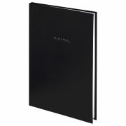 Блокнот БОЛЬШОЙ ФОРМАТ 205х290мм А4, 80л, твердый, клетка, BRAUBERG Minimal черный, 116432