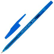 Ручка шариковая STAFF «Basic BP-66 BLUE», СИНЯЯ, корпус синий, 1 мм, линия 0,5, 144454