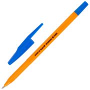 Ручка шариковая STAFF «Basic BP-66 ORANGE», СИНЯЯ, корпус оранжевый, 1 мм, линия 0,5, 144453