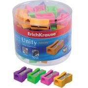Точилка ERICH KRAUSE «Unity Neon», пластиковая, прямоугольная, ассорти, 226608