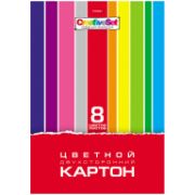 Картон цветной двусторонний A4, Hatber