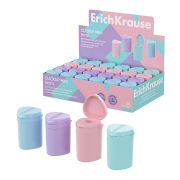 ТОЧИЛКА ПЛАСТ. ERICHKRAUSE CLICKUP MINI, PASTEL, С КОНТЕЙНЕРОМ, (0648)