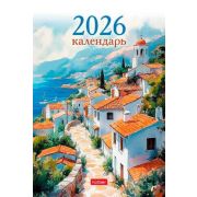 Календарь-домик настол. 2026г. ХАТ Стандарт «Уголки Европы» 33382 спираль,10,5*16см,мел.115г/м2