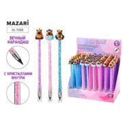 Карандаш вечный MAZARI «Капибары» M-7098 с кристаллами внутри корп.,(3194)
