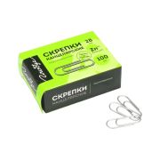 Скрепки канцелярские 28мм/100шт оцинкованные С28-100 Ц Глобус (0881)
