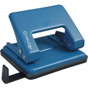 Дырокол  20л. ATTOMEX 4020305 металл. с линейкой, синий, (0232)