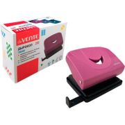 Дырокол  20л. deVENTE «Trend» 4020508 пластик,с линейкой,брусничный, (6822)