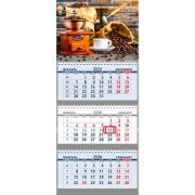 Календарь кварт. 2026г. ATTOMEX «Полчаса на кофе» 2133544 3-х бл.,3гр.,с бегун.,(1207)