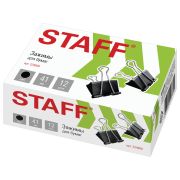 Зажим для бумаги STAFF« EVERYDAY», 41 мм, 200 листов, черный, 224609