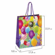 Пакет подарочный 17,8x9,8x22,9 см, ЗОЛОТАЯ СКАЗКА