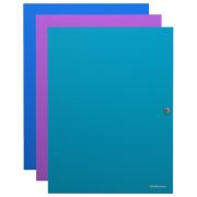 Папка на кнопке с 3 клапанами ERICH KRAUSE «Glance Vivid» А4, до 130 листов, 400 мкм,ассорти, 227676