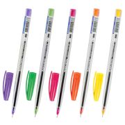 Ручка шариковая BRAUBERG «Frost Color», СИНЯЯ, ассорти, узел 0,6 мм, линия 0,3 мм, 142935