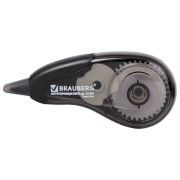 Корректирующая лента BRAUBERG DESIGN ONE, 5 мм х 6 м, черный корпус, 225589