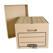 Короб архивный (445x270х335 мм), с крышкой, гофрокартон, FELLOWES (BANKERS BOX) «Basic», 127527