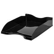 Лоток горизонтальный для бумаг «Люкс», А4, полипропилен, черный, 235661 (8682/9195)