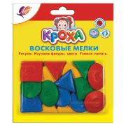 Восковые мелки ЛУЧ «Кроха», НАБОР 16 шт. (4 цвета х 4 шт.), геометрические фигуры, блистер